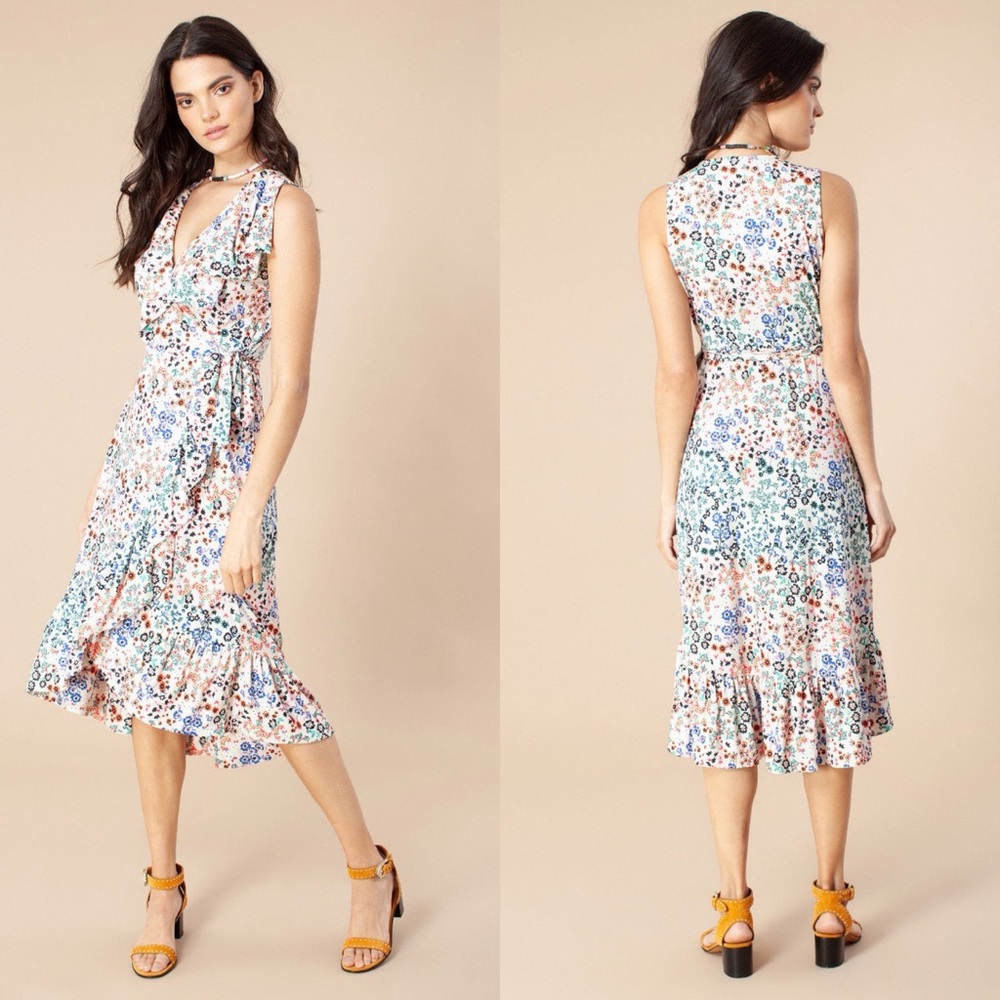 Hale Bob Chra Jersey Print Dress in Ivory NEW